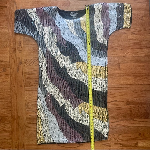 Jean for Joseph Le Bon multicolor sequin silk dress size L - Picture 16 of 16